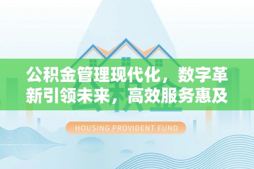 睢宁公积金管理现代化，数字革新引领未来，高效服务惠及民生