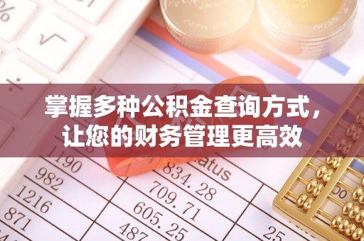 睢宁掌握多种公积金查询方式，让您的财务管理更高效