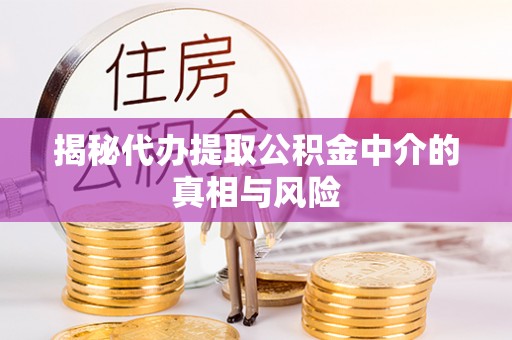 睢宁揭秘代办提取公积金中介的真相与风险