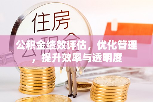 睢宁公积金绩效评估，优化管理，提升效率与透明度