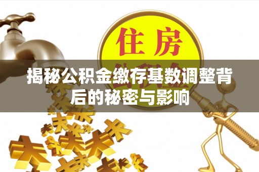 睢宁揭秘公积金缴存基数调整背后的秘密与影响